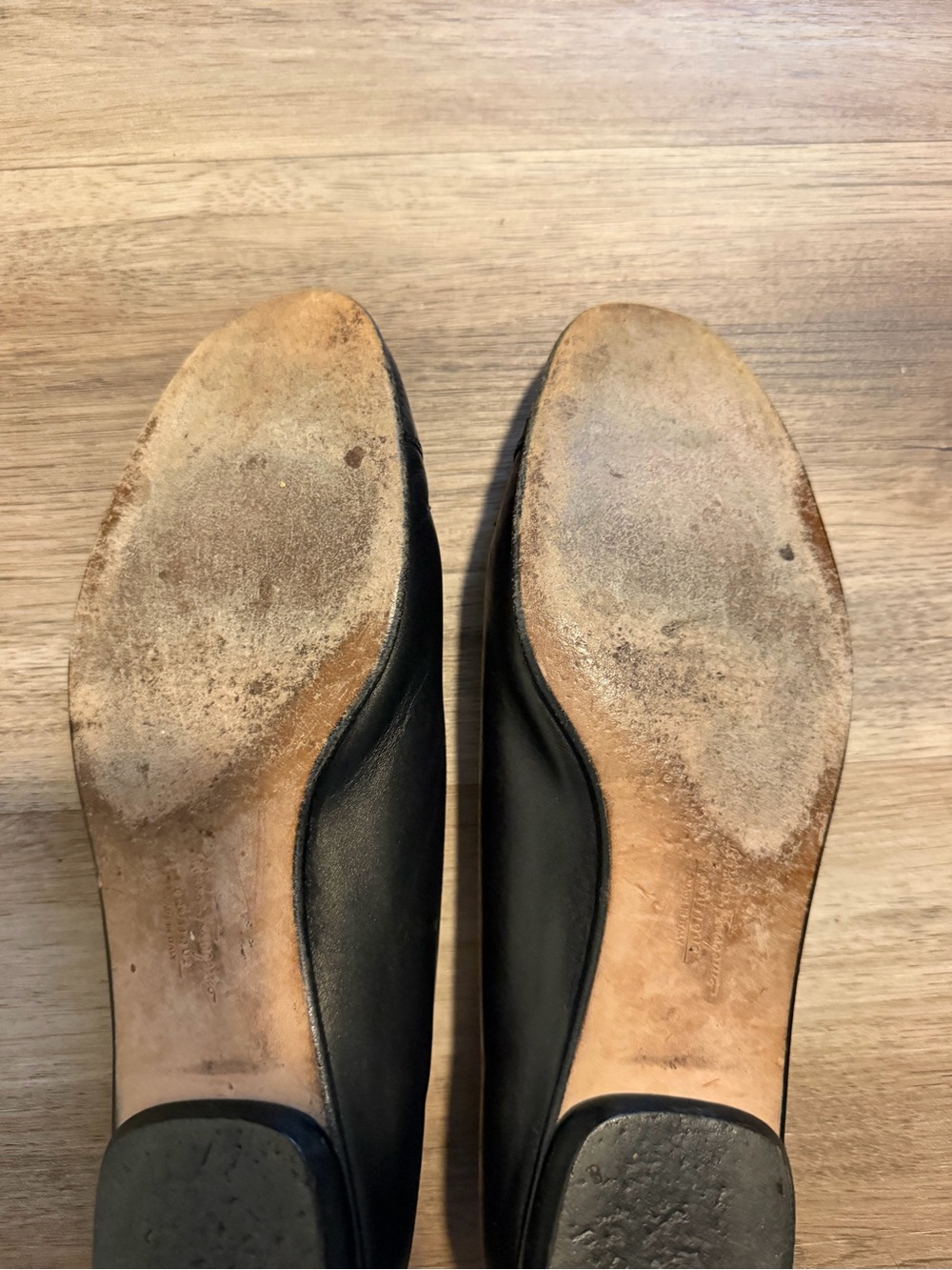Salvatore Ferragamo Boutique Women’s Flats Black Size 10 Leather And Snake Skin - Picture 7 of 9